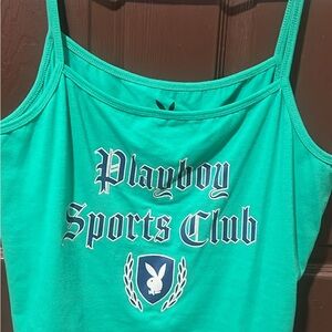 Playboy Logo Teal Tank Top